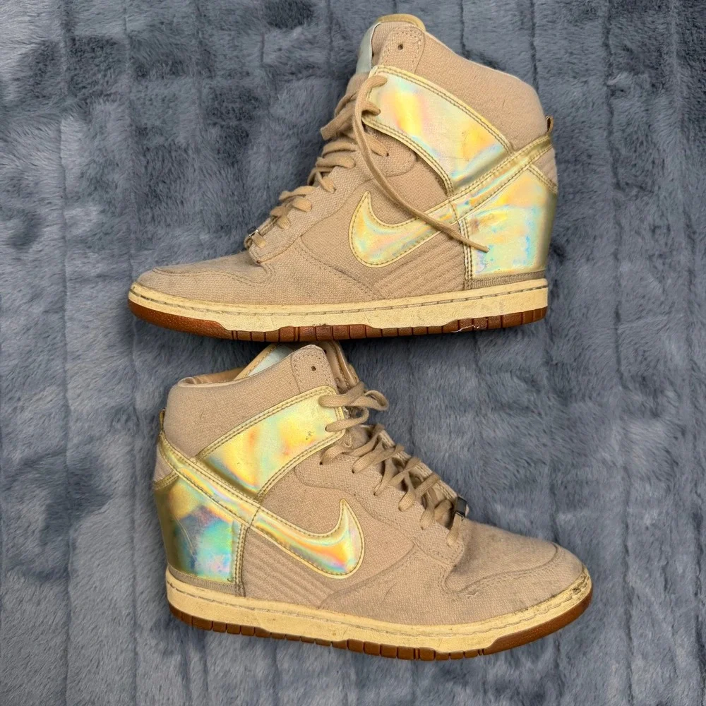 Nike Dunk Sky High City Pack Tokyo Womens Size 9 Beige Wedge 598216-003